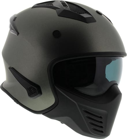 Vito Bruzano Jethelm - Motorhelm - Mat Titanium - Maat XL