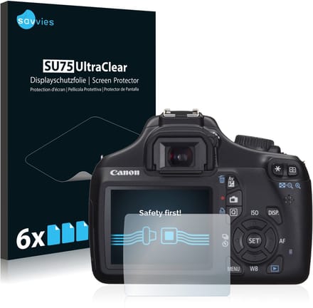 Savvies - Screenprotector voor Canon EOS 1100D - Folie Beschermfolie transparant 6 Stuks