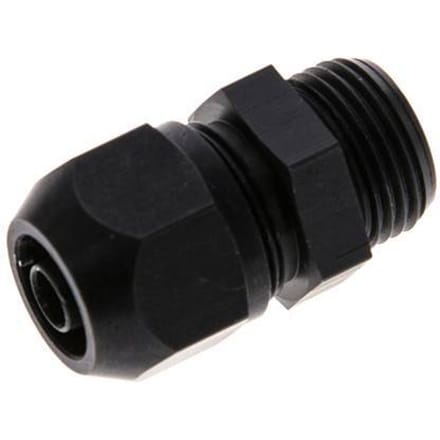 9x6mm & G3/8'' Aluminium Rechte Knelfitting Buitendraad 10bar Kunststof en Polyamide