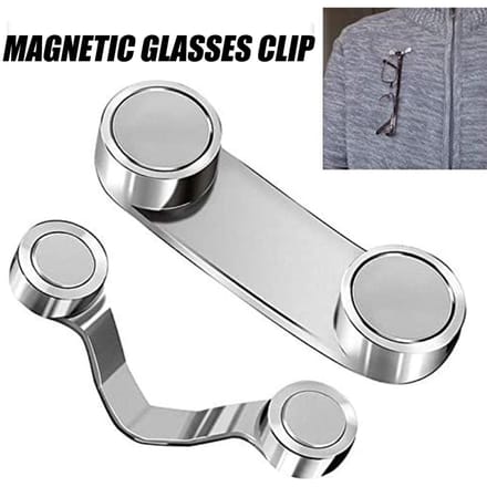 Blijf op zijn plaats Brillenhouder Multifunctionele Draagbare Zinklegering Brillenclip gray