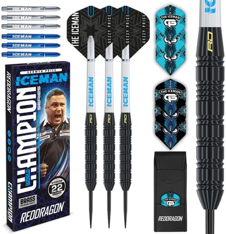 Red Dragon Gerwyn Price Iceman Brass Dartshopper Exclusives - Dartpijlen