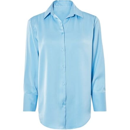 esmara Satijnen dames blouse (Blauw, 38)