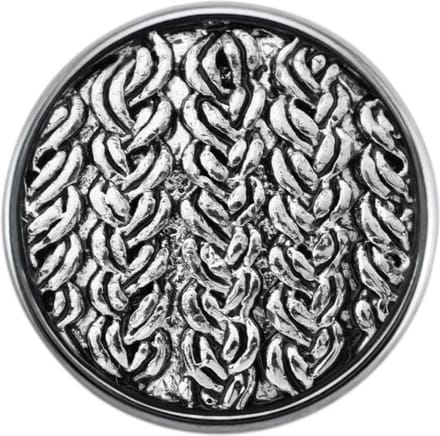 Quiges - Dames Click Button Drukknoop 18mm Stoffen Patroon - EBCM318