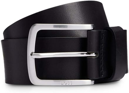 BOSS Leren riem Jor Sz40 Belt W85 Black zwart