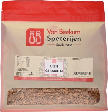 Van Beekum Specerijen - Uien Gebakken - 600 Gram (hersluitbare stazak)