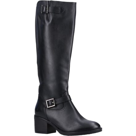 Hush Puppies Heidi Leder Vrouwen Zwart Leder Laarzen