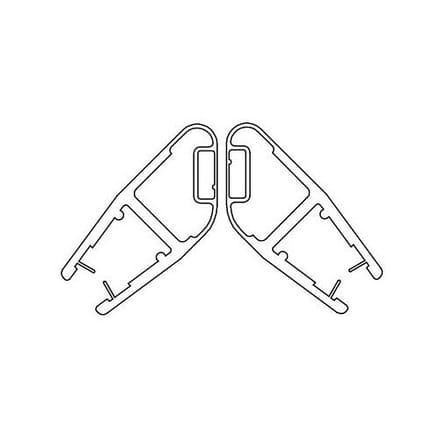 HSK magnetic seals 45° straight for 6 mm glass E100055-90-Alu