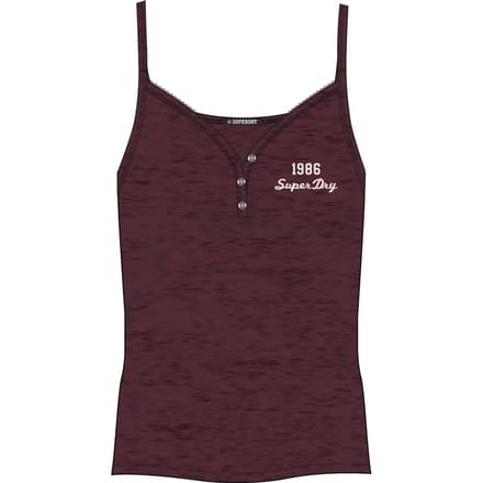 Superdry Athletic Essentials Cami Top met Knoopsluiting Red Grootte: 36