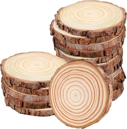 Set van 20 Onbewerkte Houten Circles van 10-11 cm voor Creatieve Projecten, Kerstdecoraties en DIY Ambachten