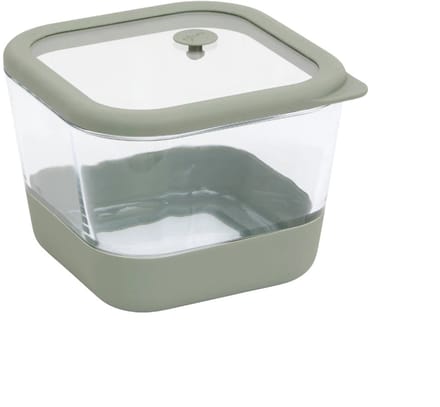 Siliglass vierkante bewaardoos 1,35 l, grijs