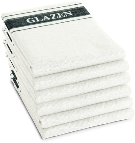 DDDDD Poleerdoek - Set van 6 - Glazendoek - 60x65cm - Wit
