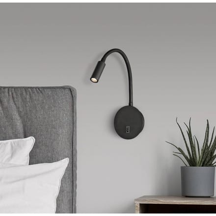 ACB ILUMINACIÓN LED leeslamp Lyon, flexibele arm, schakelaar, zwart
