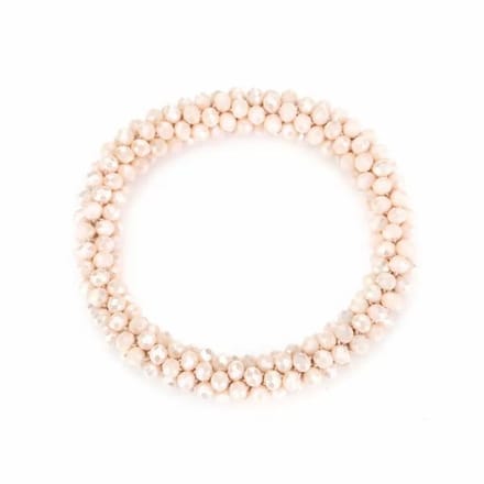 Bijoutheek Armband (sieraad) kleine kralen Beige