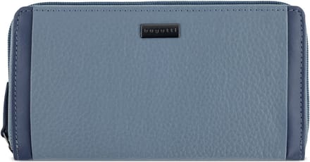 bugatti Portemonnee Ladies Long Zip Wallet Denim Lichtblauw