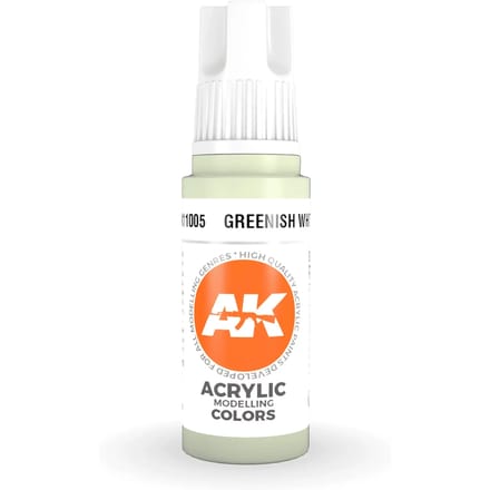 Greenish White Acrylic Modelling Color - 17ml - AK-11005