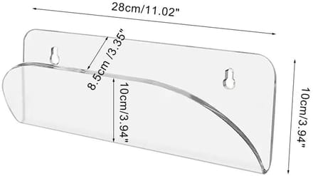 WiseGoods Premium Transparante Skateboard Wandhouder - Longboard Deck Muurmontage - Opslag Display - Wandbeugel - Muurbeugel