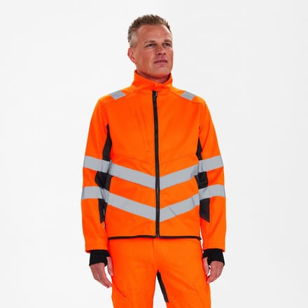 Engel Safety werkjack met 2-weg stretch 1544-314 - Hi-vis Orange / Anthracite Grey - M
