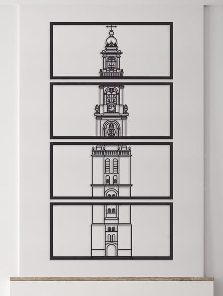 Wanddecoratie | Westertoren Amsterdam - L (50x95cm)