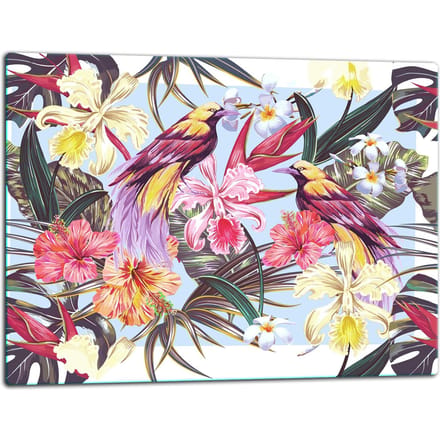 TMK ArtDeko - Snijplank Glas - 52x40 cm - Kleur Kwiaty