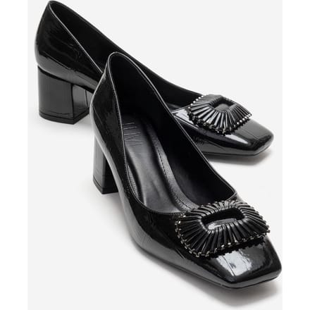 Velora Gesp Vierkante Neus Blokhak Pump (Dames)
