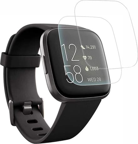 Screenprotector voor Fitbit Versa 2 - 2 stuks Beschermglas Smartwatch van glas Transparante glazen schermbeschermfolie