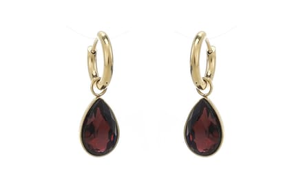 Oorbellen Ruth - Burgundy - Romance - Stainless Steel - Klassiek