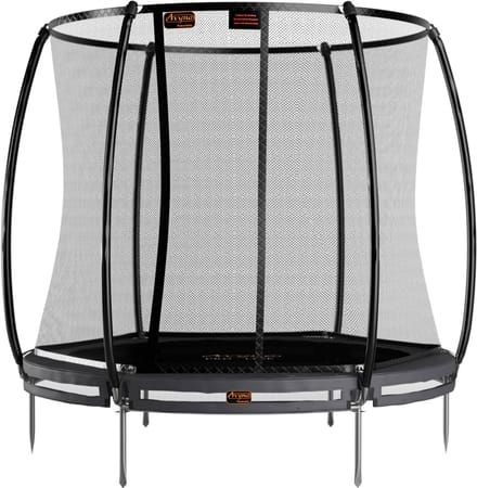 Avyna InGround Trampoline Ø245 cm – Met Veiligheidsnet – Grijs – Rond Ingraafmodel – Compact Formaat