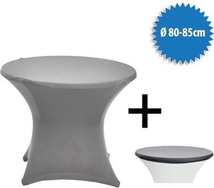 Cover Up Terrastafelrok Stretch - Ø80-85cm - Incl. Topcover - Grijs