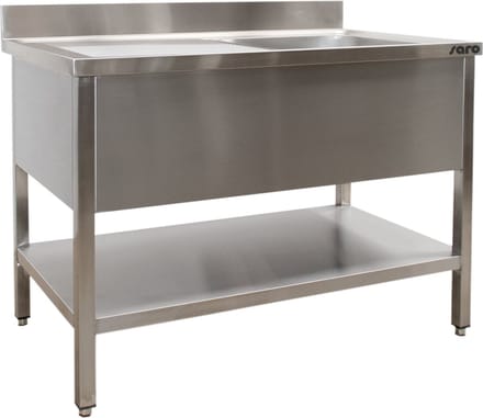 Saro Spoeltafel Met 1 Wasbak - Rechts - 700 Mm Diepte - 1000 Mm 700-2505R - Horeca & Professioneel