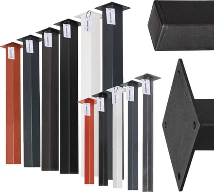 Vierkante Tafelpoten 40x40 mm Hoogte 43 cm Wit Stalen Onderstel DIY
