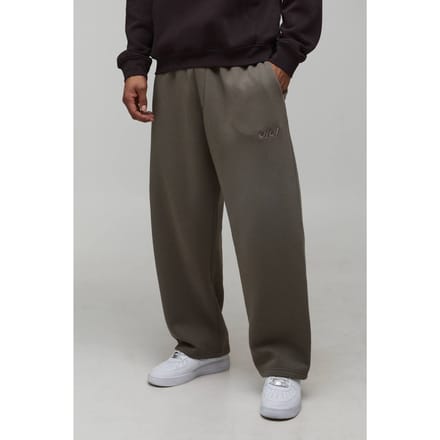 Joggingbroek Met Ballonpasvorm, Borduursel En Washed Effect | Khaki | Size Small