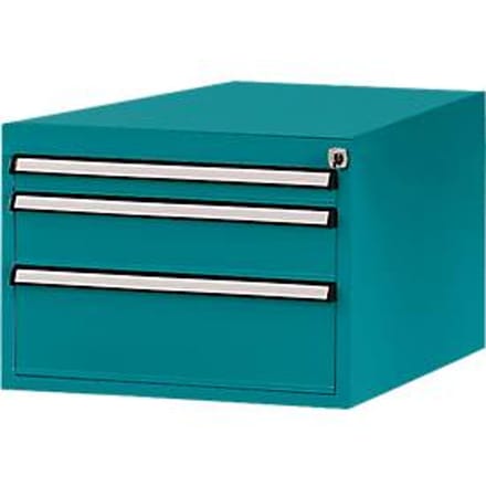 Manuflex onderbouw met schuifladen, voor D 800 mm, waterblauw