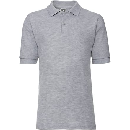 Russell Poloshirt van katoen voor kinderen (Lichte Oxford Heide)