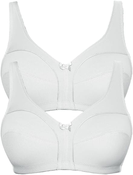 2-pack katoenen soft beha Basic