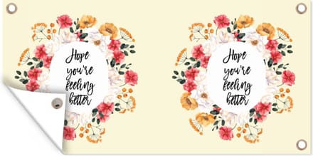 Schuttingposter Beterschap - Spreuken - Planten - Hope - 200x100 cm - Tuindoek