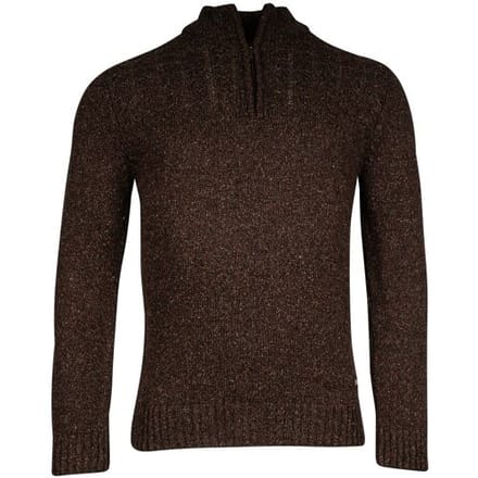 Baileys Trui Top Cable Knit Half Zip Single Knit Donker Bruin / male