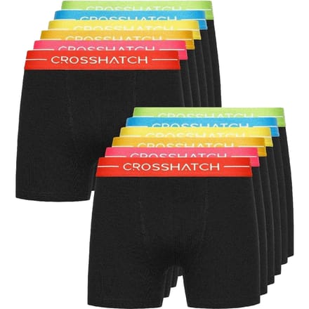 Crosshatch Heren Boxershort Katoenmix (Zwart)