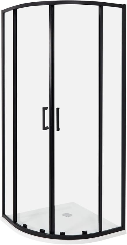 JUKATAN - Douchecabine - Zwart - 80 x 80 x 185 cm - Veiligheidsglas