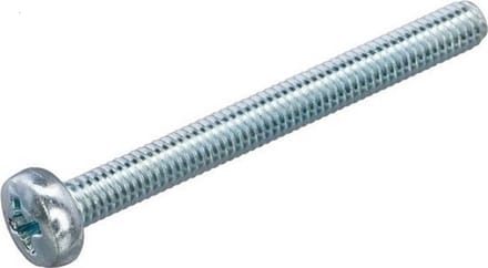 Metaalschroef M3x25 gegalvaniseerd cilinderkop per zak a 10 stuks - ck - 4.8 - kruiskop