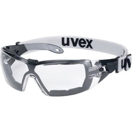 uvex pheos 9192680 Veiligheidsbril Incl. UV-bescherming Grijs, Zwart