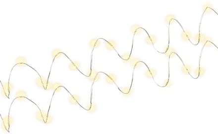 Goobay 2x Silver Wire Light Chain with 20 LEDs, incl. Timer
