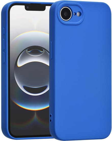 Shockproof Backcover - Liquid Silicone Soft Hoesje - Geschikt voor: Apple iPhone 17E / 16E - Diepblauw