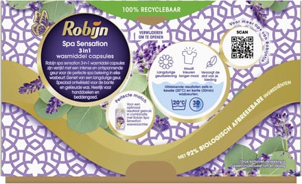 Robijn - Spa Sensation - 3-in-1 Wascapsules - Lavendel Geur - 15 Wascapsules