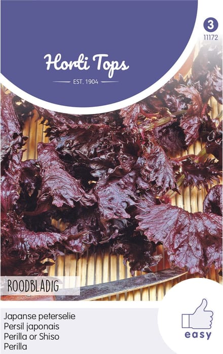 Hortitops Zaden - Japanse peterselie - Roodbladig (Shiso)