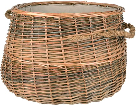 UNUS® Wilgenmand groot wasmand haardhoutmand decoratieve Ø 50