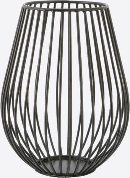 Point-Virgule Wire theelichthouder zwart ø 11.5cm H 15.5cm