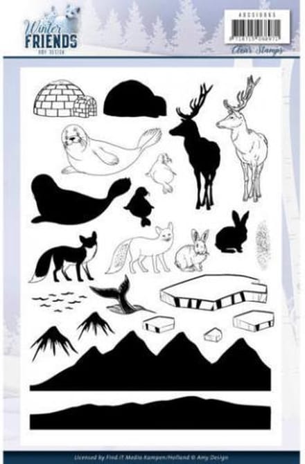 Amy Design - Clearstamp - Winter Friends - ADCS10065