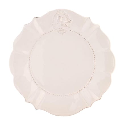 Clayre & Eef Ontbijtbord Ø 21 cm Wit Keramiek