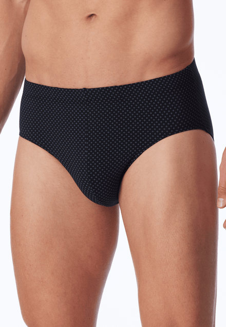SCHIESSER Cotton Casuals slip (1-pack) - heren minislip zwart met patroon