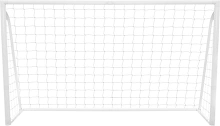 Voetbaldoel met doelscherm & draagtas - wit - 185x121 cm - pvc-frame